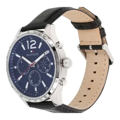 Tommy Hilfiger Multi dial Display and Leather Strap Watch